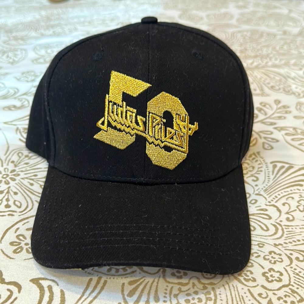 Brand New Judas Priest 50th Anniversary Fork Logo Baseball Cap Hat🖤